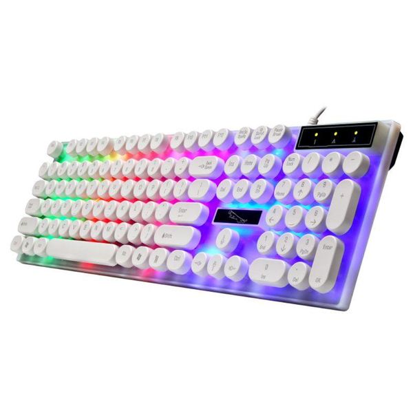 

keyboard with round keycaps for pc/lapbacklit keyboard for computer gamers