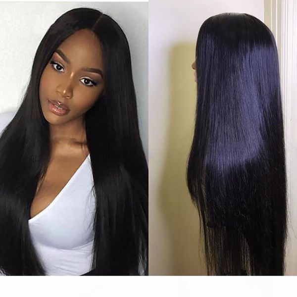 

virgin brazilian indian pre plucked straight 360 swiss lace frontal human hair wigs with natural hairline baby hair ing, Black;brown