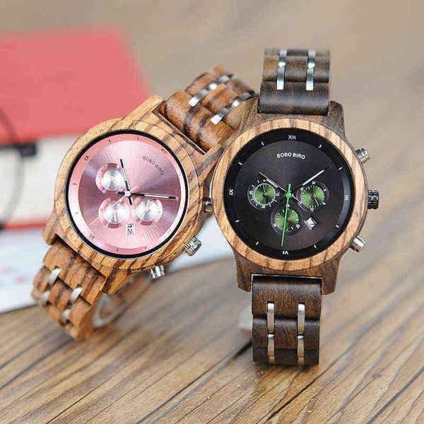 

nxy watch bobo bird women es luxury chronograph date quartz versatile ladies wooden timepieces accept drop shipping 0207, Slivery;brown
