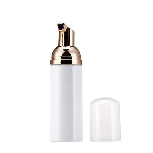 

new 1pcs pet 50ml portable empty foam spray bottle white liquid foaming soap pump white cream mousse bottles containers1