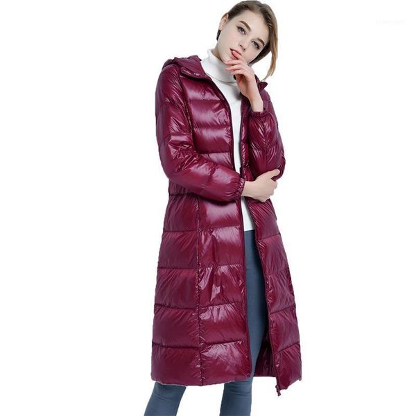 

women's down & parkas 2021 long jacket female over the knee thickening super large size coat fashion slim white duck winter clothing1, Black