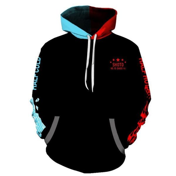 

anime boku no my hero academia cosplay costumes hoodies sweatshirts bakugou todoroki s spring/autumn boys streetwear coat 201127, Black