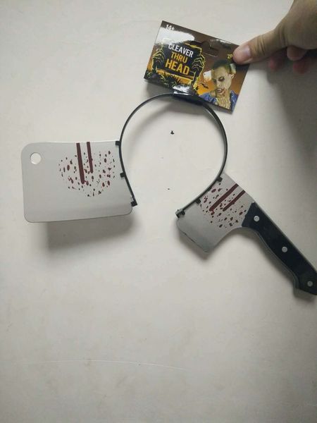 

m9hgp halloween headband decorative headwearing head axe wearing toy blood simulation kitchensimulation headwith head tip toytoy toysale