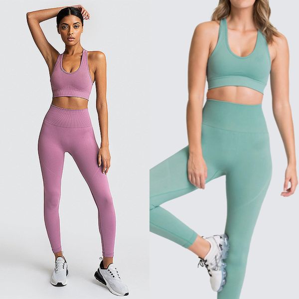

jellpe women's yoga sets breathable solid vest +leggings pants fitness running clothes gym sportswear tights tracksuit c0123, Gray