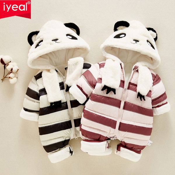 

iyeal baby clothing boy girls clothes cotton newborn toddler rompers cute cartoon hooded infant new born winter clothing y1221, Blue