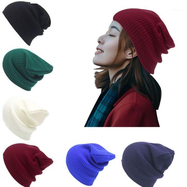 

men's women solid color knitted pullover cap dejorchicoco beanie knit ski cap hip-hop winter warm wool hip-hop style c501, Blue;gray