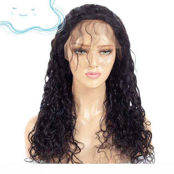 

made in china unprocessed affordable virgin remy human hair long natural color big curly full lace cap wig for women, Black;brown