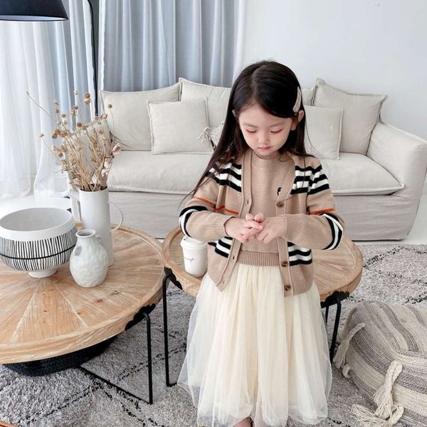 

fashion girl's autumn british 2020 new knitted cardigan sweater coat mh drs suit, Red;yellow