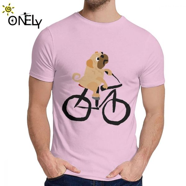

cool funny funky pug dog riding bicycle tee casual o-neck casual man's retro us size s-6xl big size t shirt sport hooded sweatshirt hoo