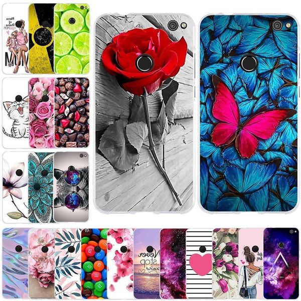 

мягкий тпу p8 / honor 8 задней стороны обложки кремния для huawei p9 lite case funda коке капа shell
