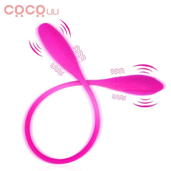 NXY vibratori doppio dildo vibratore anale giocattoli del sesso per le donne stimolatore del clitoride butt plug uova vibranti ricaricabile masturbatore per adulti Sexo 220110