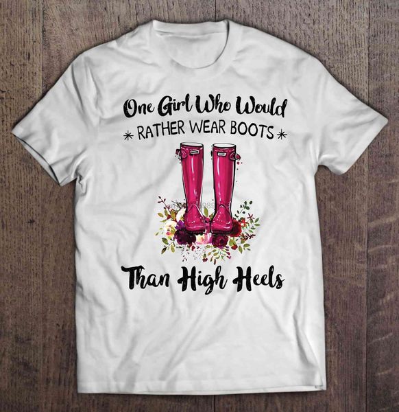 

funny fashion one girl who would rather wear boots than high heels combat boots flower version women sport hooded sweatshirt hoodie t shirt