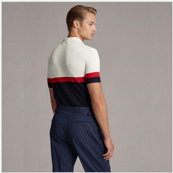 

patchwork usa and male cotton white polos black baseball lapel breathable polos summer sweat absorption leisure polos male, White;black