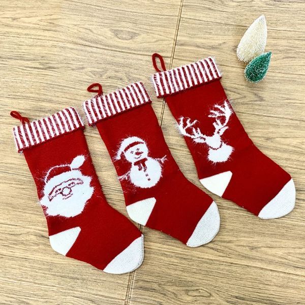

claus sock cute santa christmas elk snowman stockings candy gift bag xmas tree hanging pendant 8nkf