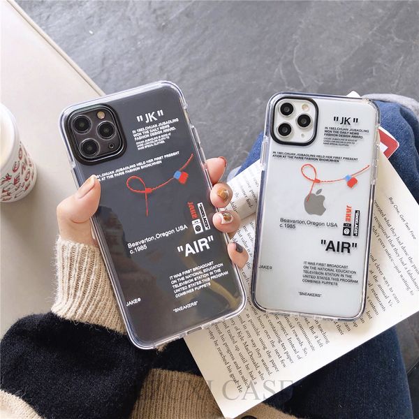 

off street sport trend brand clear soft silicon phone case for iphone 11 pro x xs max 12 mini 7 8 plus ins white label cover