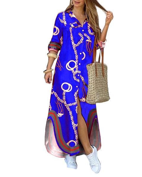 

54l0320 autumn winter women casual fashion home print long sleeve shirt dress vestidos plus size y0118, Black;gray