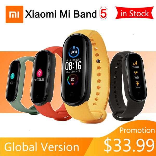 

wristband - intelligent waterproof mobile wristband, heart rate monitor, bluetooth, my band 5, global version,