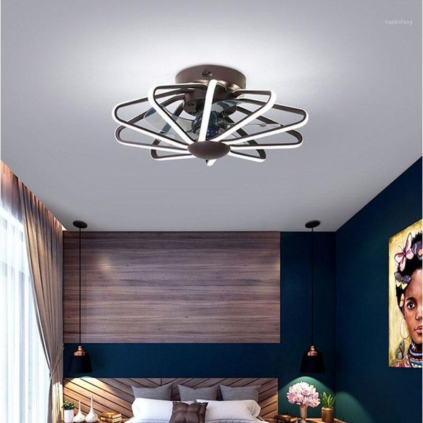

bedroom dining room modern ultra-thin ceiling fan light nordic minimalist low-floor invisible fan light integrated1