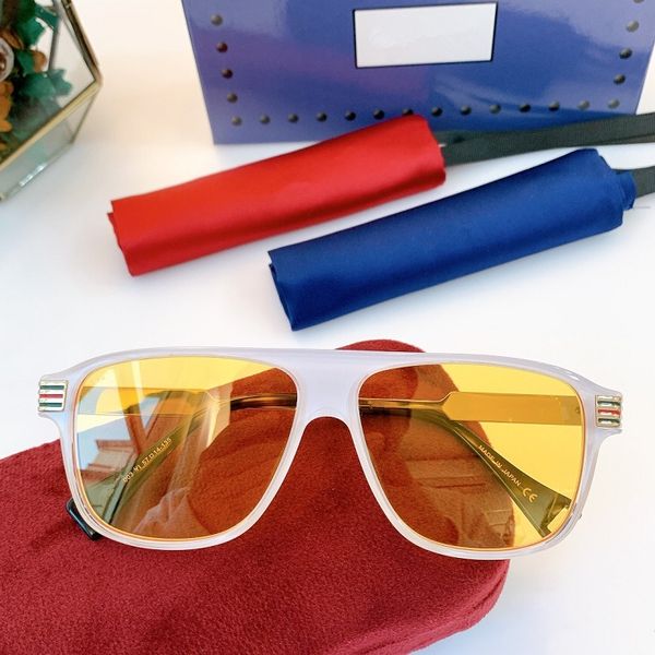 

2021 new glasses high-end material 0587s square frame sunglasses classic color matching sunglasses size 57*14*135