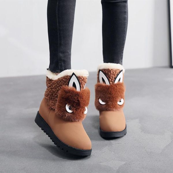 

natural women real fur snow boots fashion boots for women genuine cow leather winter ankle, Black