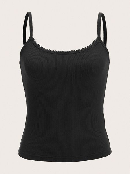 

solid rib-knit cami h7hy#, White