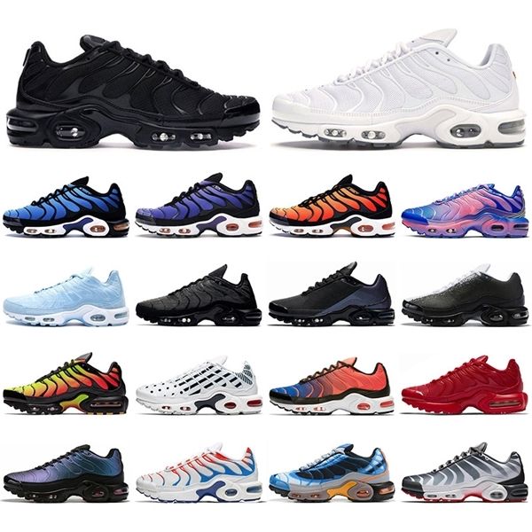 

tn кроссовки для мужчин, женщин chaussures тройной черный белый напряжение фиолетовый hyper синий оранжевый теннис мужские тренер спорта на