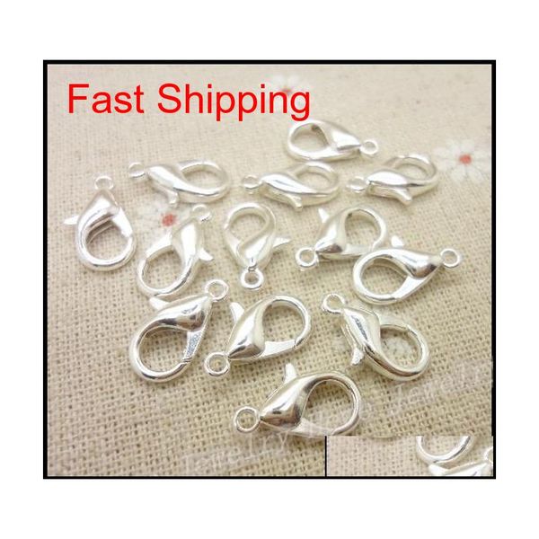

200pcs lobster clasp hooks bright silver color parrot clasps for necklace bracelet chain diy,jewelry acces qylymg bdefashion