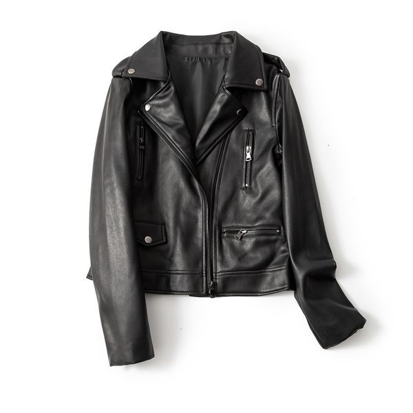 

synthetic leather jacket for female motorcyclists, spring and autumn 2020