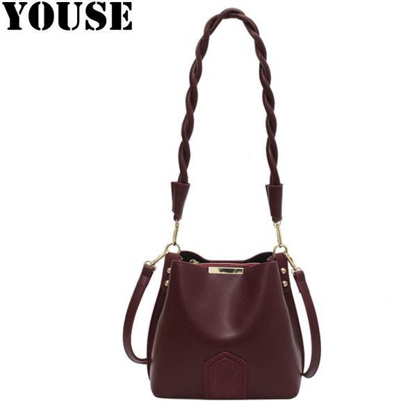 

shoulder bags youse 2021 autumn winter vintage bucket woman fashion atmosphere versatile cross-body designer