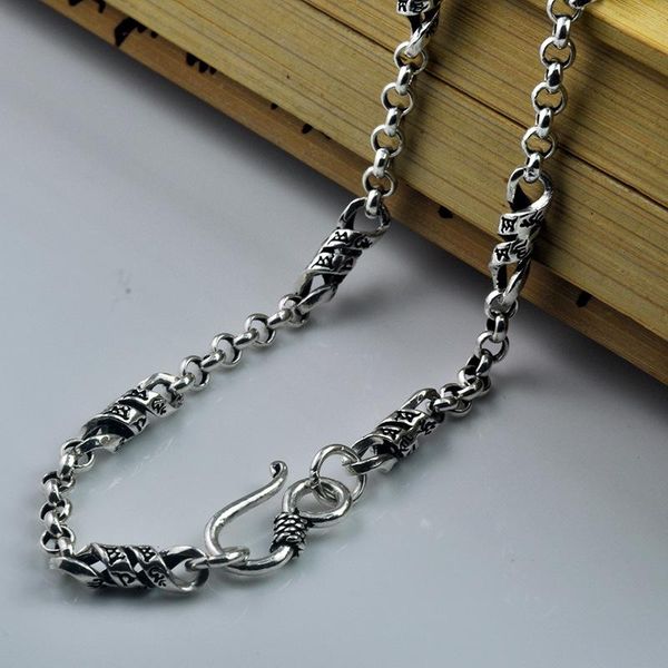 

fnj 925 silver spiral link chain for jewelry making width 4mm new fashion original s925 thai silver women necklace