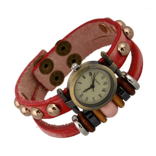 

women's leather bracelet watch leather bracelet jewelry1, Black