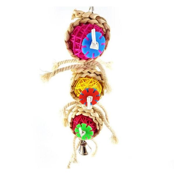 

parrot toys ball pet bird bites climb chew toys hanging cockatiel parakeet swing parr qylkkj toys2010