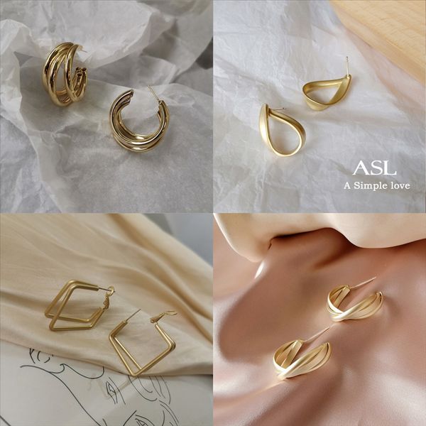 

tgw lotus flower earrings lightweight elegant cute earring ear cuffs stud earrings jackets, Golden