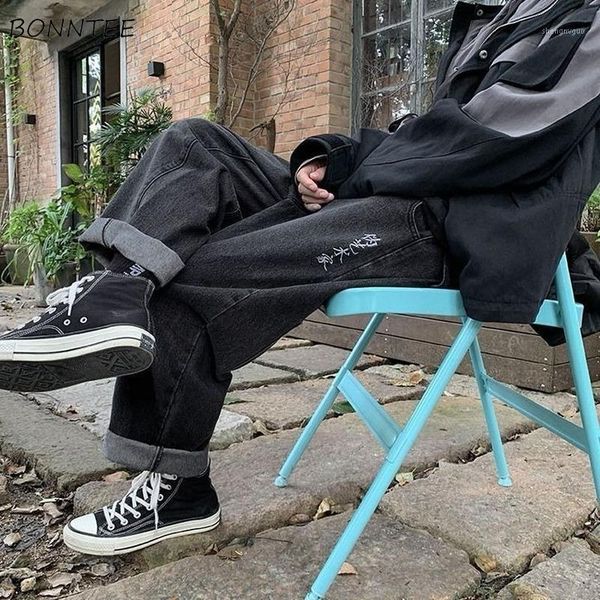 

wide leg jeans women letter big pockets loose 2xl streetwear hip-hop harajuku womens bf couples trousers all-match chic1, Blue