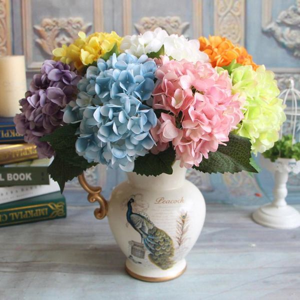 

fashion artificial hydrangea flower silk cloth plastic wedding supplies diy home decoration for birthday party festival