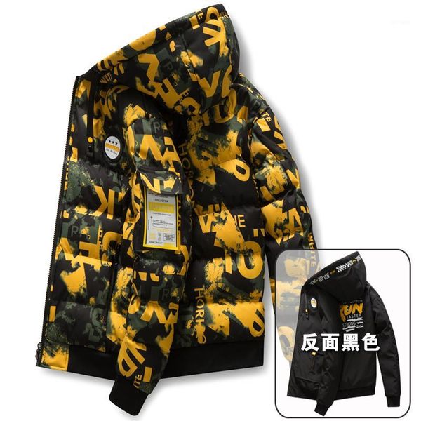 

puffy thicken parkas trench coats winter thermal streetwear vintage fashion hooded warm big size parkas casual jackets kk60mf1, Black