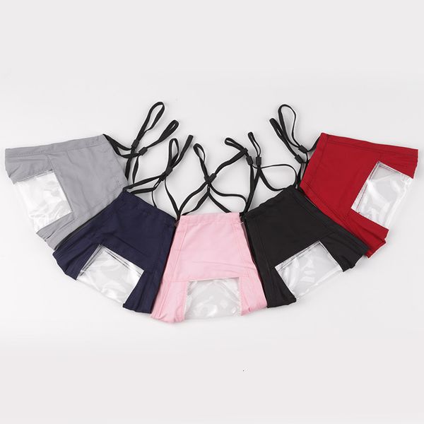 

5 colors mute window face clear dustproof for deaf lip reading mouth mask washable with adjustable ear loops