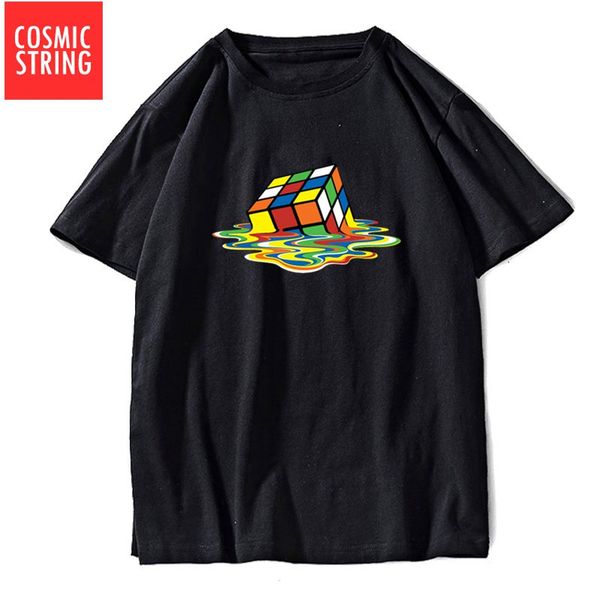 

cosmic string short sleeve melting magic cube print casual summer me tshirt o neck s sport hooded sweatshirt hoodie men t shirt
