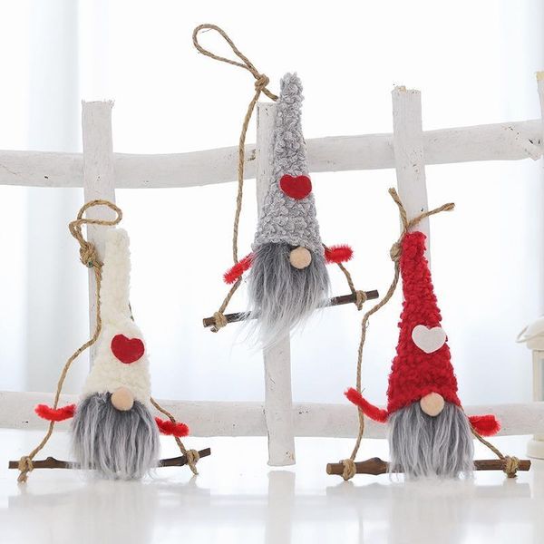 

plush gnome doll christmas pendant drop ornaments xmas tree holiday decorations