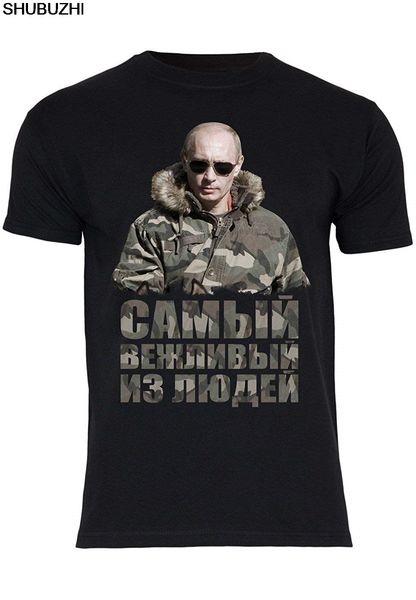 

sport t-shirt men's t-shirt with motif putin most polite short sleeve tee shirt
