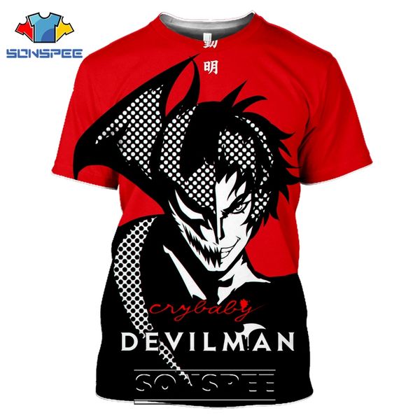

devilman crybaby anime 3d print shirts funny hippie kawaii men clothing