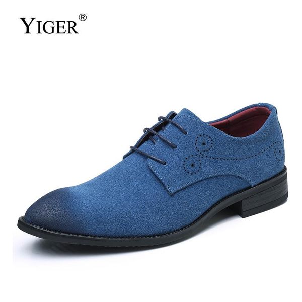 

dress shoes men large size suede leather man oxford casual lace-up daily big formal 0341, Black