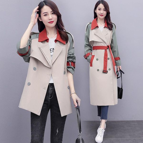 

beautiful windbreak wind coat england style overcoat loose coat for women outer garment outer wear, Black