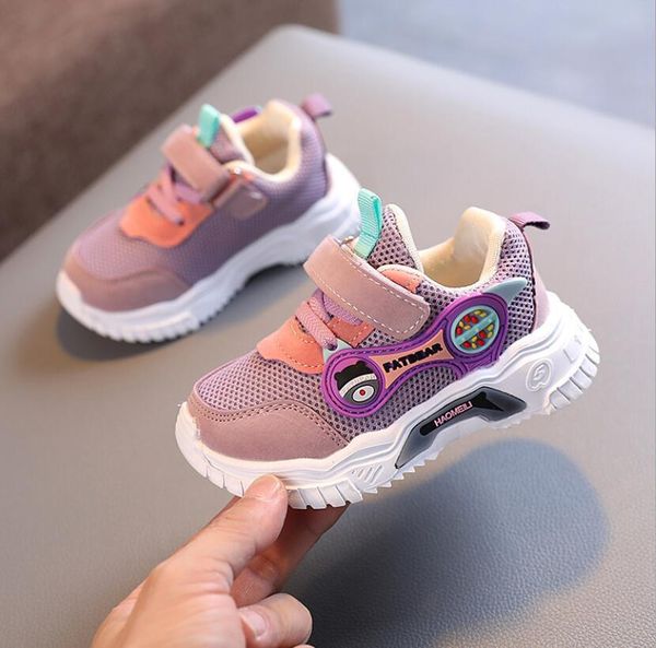 

2020 осенняя детская обувь мальчики девушки спортивные обувь дышащая обувь дышащая малыша обувь малышки мягкие нижние без скольжения случайн, Black