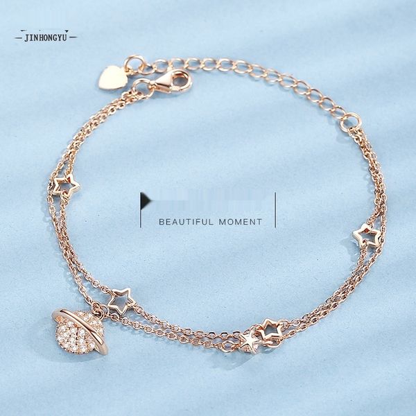 

космос звезда браслет braceletbracelet braceletfemale чистого серебра супер фея мечты ины розового золота маленькая рука украшения корейский, Golden;silver