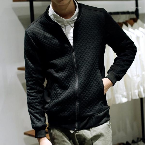 

new fashion brand man jacket men baseball clothing trend college slim high-quality casual male outerwear stand collar coats 5xl1, Black;brown