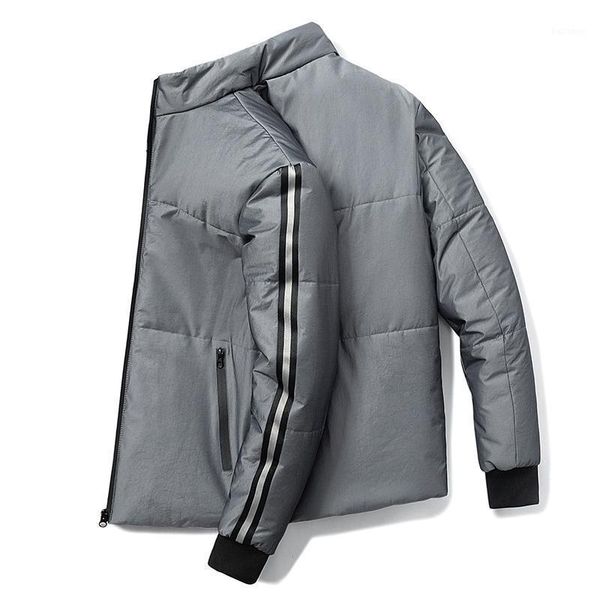 

l-5xl) cotton padded men's coat new fashion brand thickened short clothes korean down winter wear male overcoat1, Black