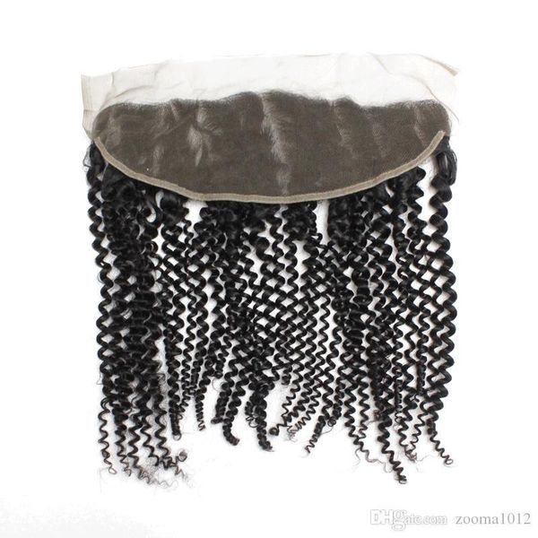 

5pcs lot afro kinky curly lace frontal closures brazilian virgin human hair nautral black 130% remy swiss lace frontals for black women