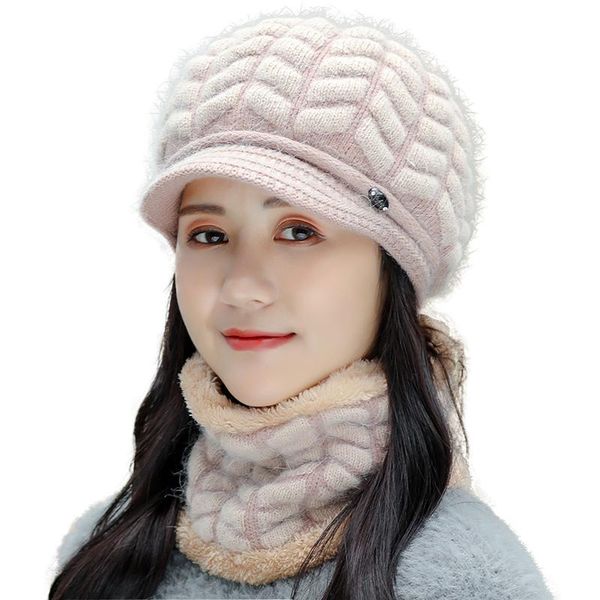 

мама кролик меховых зимних hat skullies шапочка шляпа зимних шапочки для женщин шарф шапки балаклава маски gorras bonnet вязаной шапочка wmt, Black;white