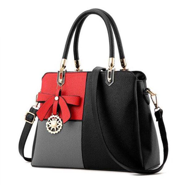 

урожай женщина сумки на ремне строчка цвета кожа женщин топ-ручка сумки bowknot crossbody сумка простой стиль